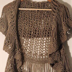 Beautiful knit shawl vest